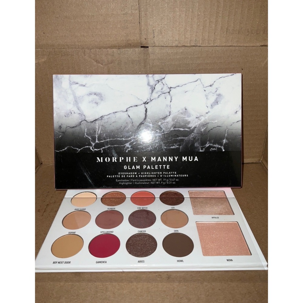 Morphe‎ x Manny MUA Glam Palette Eyeshadow Highlighter eye makeup face
